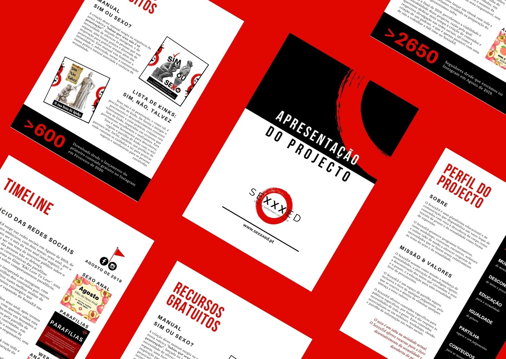 Brochura de apresentação de projecto feito em Canva